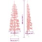 vidaXL Künstlicher Halb-Weihnachtsbaum mit Ständer Schlank Rosa 180 cm vidaXL Künstlicher Halb-Weihnachtsbaum mit Ständer Schlank Rosa 180 cm