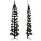 vidaXL Künstlicher Halb-Weihnachtsbaum Ständer Schlank Schwarz 240 cm vidaXL Künstlicher Halb-Weihnachtsbaum Ständer Schlank Schwarz 240 cm