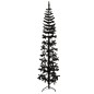 vidaXL Künstlicher Halb-Weihnachtsbaum Ständer Schlank Schwarz 240 cm vidaXL Künstlicher Halb-Weihnachtsbaum Ständer Schlank Schwarz 240 cm