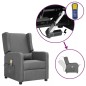 vidaXL Massagesessel mit Aufstehhilfe Hellgrau Stoff vidaXL Massagesessel mit Aufstehhilfe Hellgrau Stoff