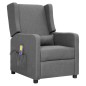 vidaXL Massagesessel mit Aufstehhilfe Hellgrau Stoff vidaXL Massagesessel mit Aufstehhilfe Hellgrau Stoff