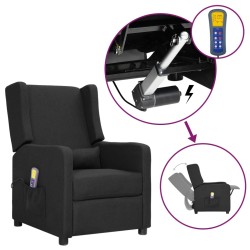 vidaXL Massagesessel mit Aufstehhilfe Schwarz Stoff