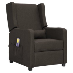 vidaXL Massagesessel mit Aufstehhilfe Taupe Stoff
