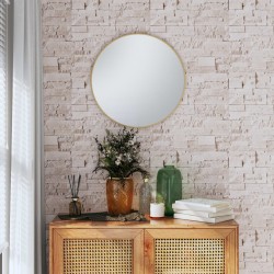 vidaXL Tapete 3D Stein-Optik Creme