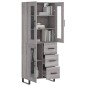 vidaXL Highboard Grau Sonoma 69,5x34x180 cm Holzwerkstoff vidaXL Highboard Grau Sonoma 69,5x34x180 cm Holzwerkstoff
