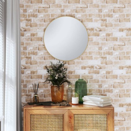 vidaXL Tapete 3D Ziegelmuster Braun