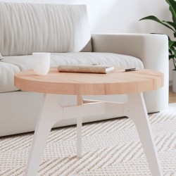 vidaXL Tischplatte Ø60x4 cm Rund Massivholz Buche