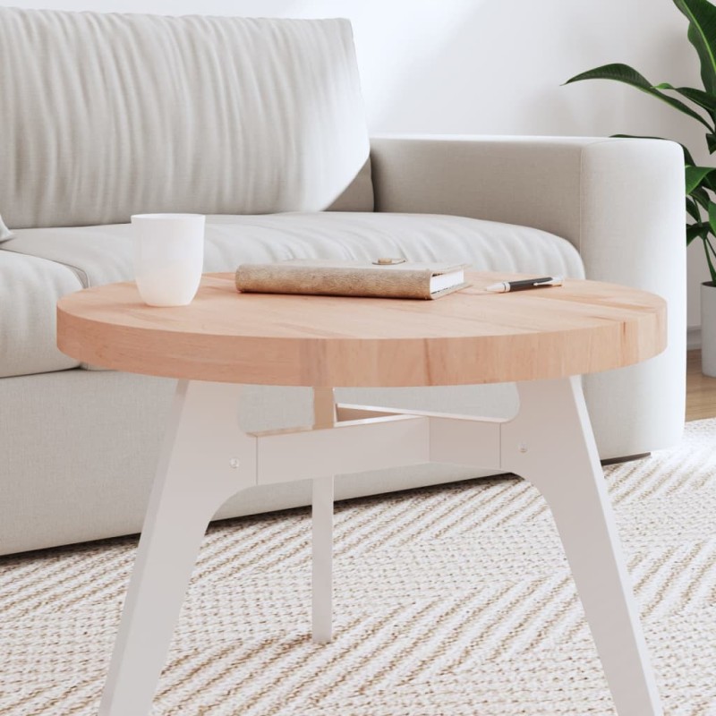 vidaXL Tischplatte Ø60x4 cm Rund Massivholz Buche vidaXL Tischplatte Ø60x4 cm Rund Massivholz Buche
