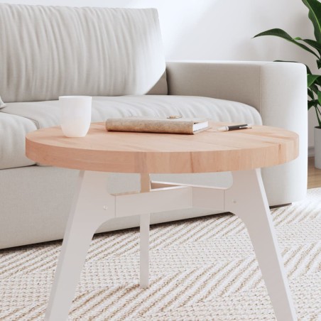 vidaXL Tischplatte Ø60x4 cm Rund Massivholz Buche