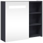 vidaXL Spiegelschrank mit LED-Beleuchtung Grau 60x13x52 cm vidaXL Spiegelschrank mit LED-Beleuchtung Grau 60x13x52 cm