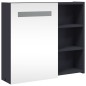 vidaXL Spiegelschrank mit LED-Beleuchtung Grau 60x13x52 cm vidaXL Spiegelschrank mit LED-Beleuchtung Grau 60x13x52 cm
