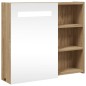 vidaXL Spiegelschrank mit LED-Beleuchtung Eichenoptik 60x13x52 cm vidaXL Spiegelschrank mit LED-Beleuchtung Eichenoptik 60x13x52 cm
