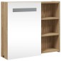 vidaXL Spiegelschrank mit LED-Beleuchtung Eichenoptik 60x13x52 cm vidaXL Spiegelschrank mit LED-Beleuchtung Eichenoptik 60x13x52 cm