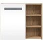 vidaXL Spiegelschrank mit LED-Beleuchtung Eichenoptik 60x13x52 cm vidaXL Spiegelschrank mit LED-Beleuchtung Eichenoptik 60x13x52 cm