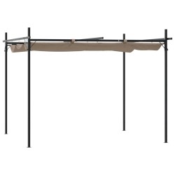 vidaXL Pergola mit Schiebedach Taupe 295x292x230 cm