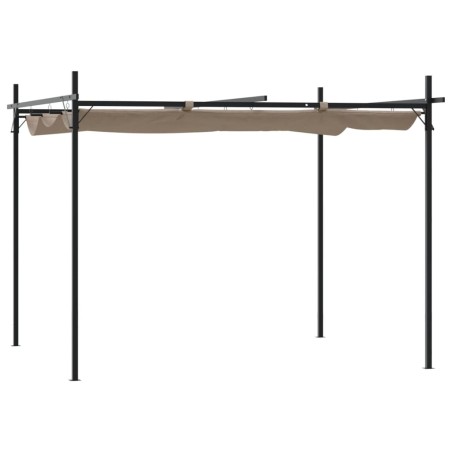 vidaXL Pergola mit Schiebedach Taupe 295x292x230 cm