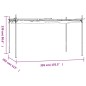 vidaXL Pergola mit Schiebedach Creme 395x292x230 cm vidaXL Pergola mit Schiebedach Creme 395x292x230 cm