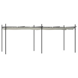 vidaXL Pergola mit Schiebedach Creme 589x292x230 cm