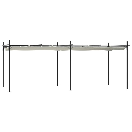 vidaXL Pergola mit Schiebedach Creme 589x292x230 cm