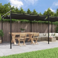 vidaXL Pergola mit Schiebedach Anthrazit 589x292x230 cm