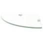 Eckregale 2 Stk. mit verchromten Halterungen Glas Transparent Eckregale 2 Stk. mit verchromten Halterungen Glas Transparent