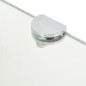 Eckregale 2 Stk. mit verchromten Halterungen Glas Transparent Eckregale 2 Stk. mit verchromten Halterungen Glas Transparent