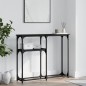 vidaXL Konsolentisch Schwarz 90x22,5x75 cm Holzwerkstoff vidaXL Konsolentisch Schwarz 90x22,5x75 cm Holzwerkstoff