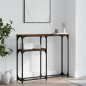 vidaXL Konsolentisch Räuchereiche 90x22,5x75 cm Holzwerkstoff vidaXL Konsolentisch Räuchereiche 90x22,5x75 cm Holzwerkstoff