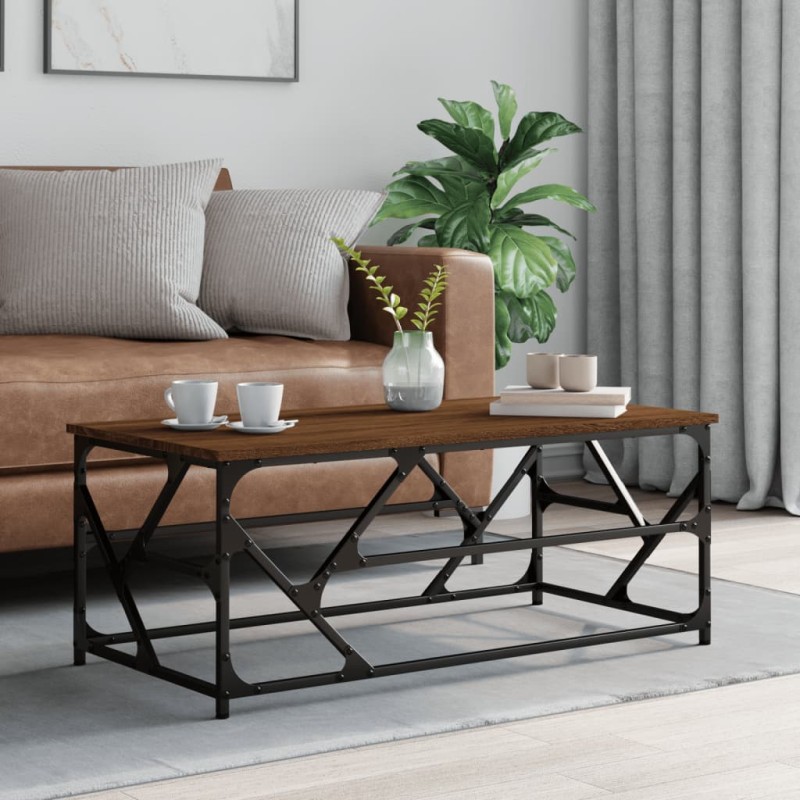 vidaXL Couchtisch Braun Eichen-Optik 100x50x40 cm Holzwerkstoff vidaXL Couchtisch Braun Eichen-Optik 100x50x40 cm Holzwerkstoff
