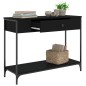 vidaXL Konsolentisch Schwarz 100x34,5x75 cm Holzwerkstoff vidaXL Konsolentisch Schwarz 100x34,5x75 cm Holzwerkstoff