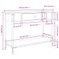 vidaXL Konsolentisch Schwarz 100x34,5x75 cm Holzwerkstoff vidaXL Konsolentisch Schwarz 100x34,5x75 cm Holzwerkstoff
