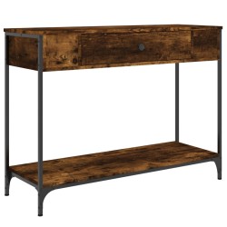 vidaXL Konsolentisch Räuchereiche 100x34,5x75 cm Holzwerkstoff