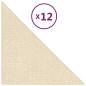 vidaXL Wandpaneele 12 Stk. Creme 30x30 cm Stoff 0,54 m² vidaXL Wandpaneele 12 Stk. Creme 30x30 cm Stoff 0,54 m²