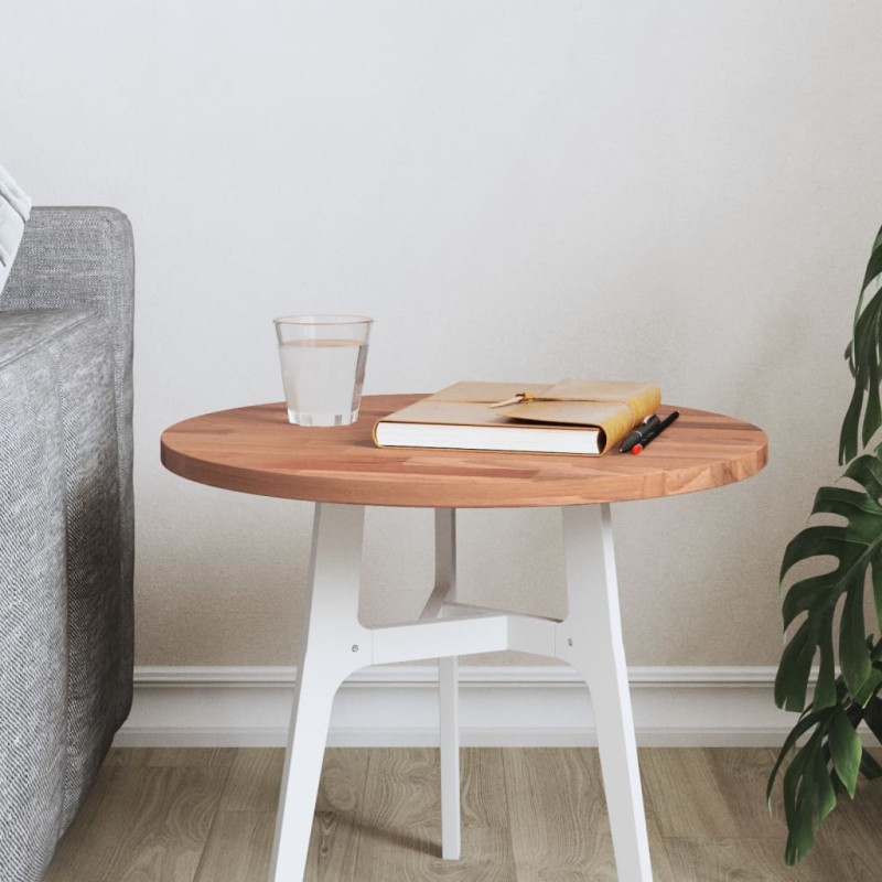 vidaXL Tischplatte Ø40x1,5 cm Rund Massivholz Buche vidaXL Tischplatte Ø40x1,5 cm Rund Massivholz Buche