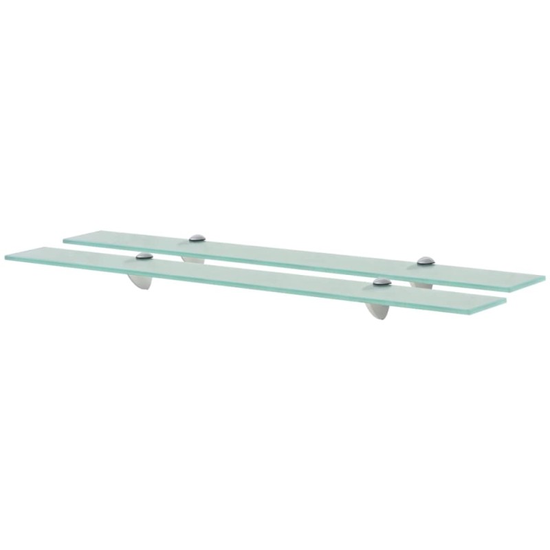 Schwebende Regale 2 Stk. Glas 80x10 cm 8 mm Schwebende Regale 2 Stk. Glas 80x10 cm 8 mm