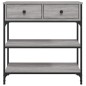 vidaXL Konsolentisch Grau Sonoma 72,5x25x75 cm Holzwerkstoff vidaXL Konsolentisch Grau Sonoma 72,5x25x75 cm Holzwerkstoff