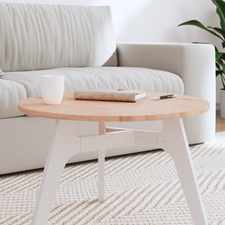 vidaXL Tischplatte Ø60x1,5 cm Rund Massivholz Buche