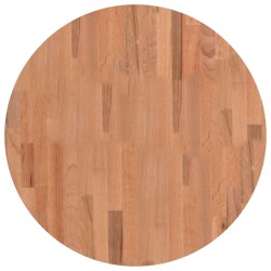 vidaXL Tischplatte Ø60x2,5 cm Rund Massivholz Buche