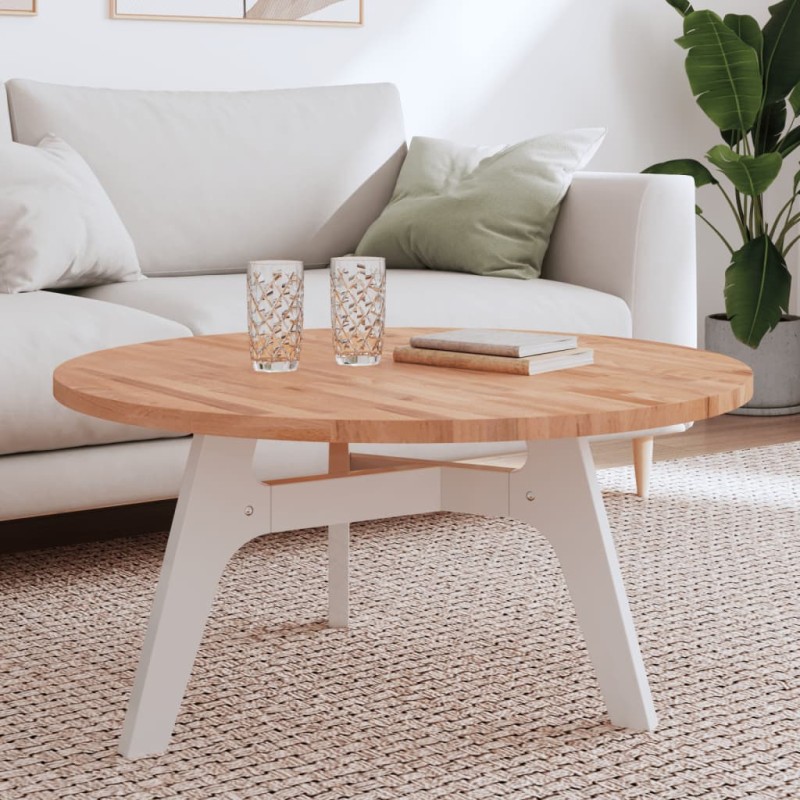 vidaXL Tischplatte Ø90x2,5 cm Rund Massivholz Buche vidaXL Tischplatte Ø90x2,5 cm Rund Massivholz Buche
