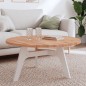 vidaXL Tischplatte Ø90x2,5 cm Rund Massivholz Buche vidaXL Tischplatte Ø90x2,5 cm Rund Massivholz Buche