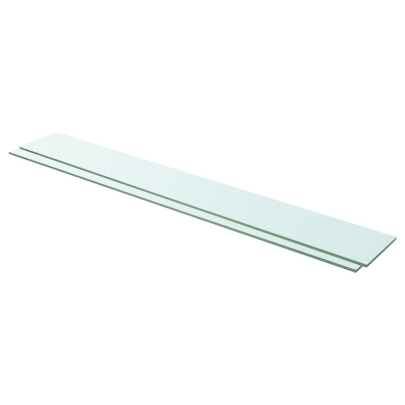 Regalböden 2 Stk. Glas Transparent 110 x 15 cm Regalböden 2 Stk. Glas Transparent 110 x 15 cm
