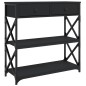 vidaXL Konsolentisch Schwarz 75x28x75 cm Holzwerkstoff vidaXL Konsolentisch Schwarz 75x28x75 cm Holzwerkstoff