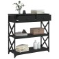 vidaXL Konsolentisch Schwarz 75x28x75 cm Holzwerkstoff vidaXL Konsolentisch Schwarz 75x28x75 cm Holzwerkstoff