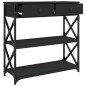 vidaXL Konsolentisch Schwarz 75x28x75 cm Holzwerkstoff vidaXL Konsolentisch Schwarz 75x28x75 cm Holzwerkstoff