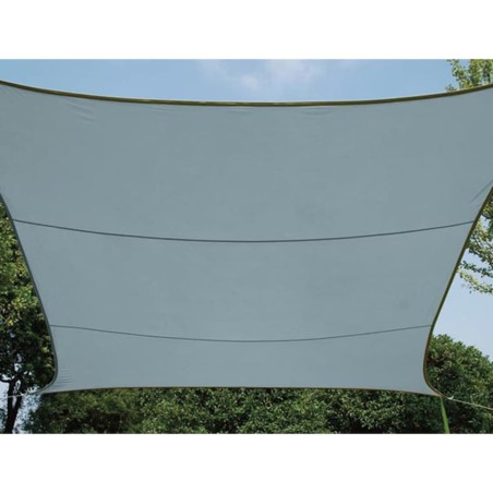 Perel Sonnensegel Quadratisch 3,6 m Helles Schiefergrau