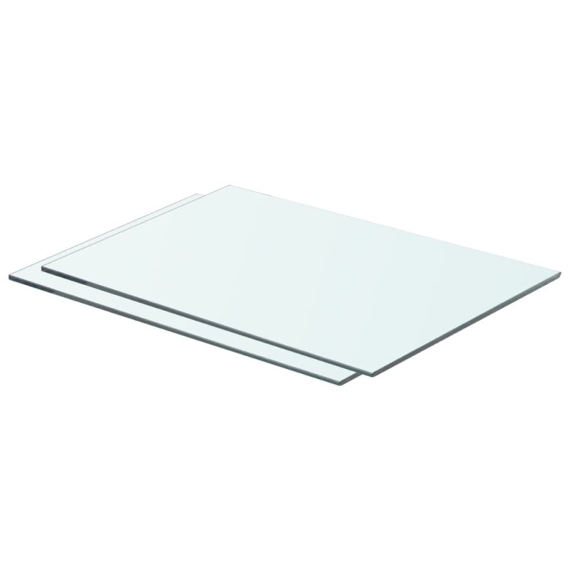 Regalböden 2 Stk. Glas Transparent 50 x 30 cm Regalböden 2 Stk. Glas Transparent 50 x 30 cm