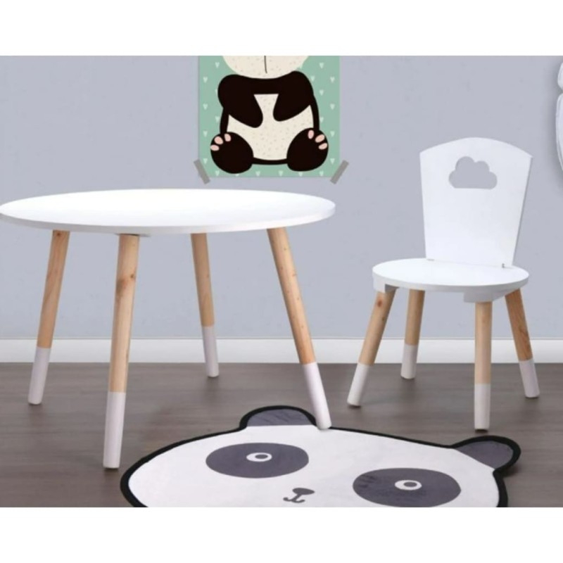 H&S Collection Kindertisch 60x41 cm Weiß H&S Collection Kindertisch 60x41 cm Weiß