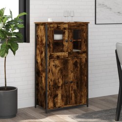 vidaXL Highboard Räuchereiche 62x32x106,5 cm Holzwerkstoff