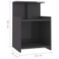 vidaXL Nachttische 2 Stk. Hochglanz-Grau 40x35x60 cm Holzwerkstoff vidaXL Nachttische 2 Stk. Hochglanz-Grau 40x35x60 cm Holzwerkstoff