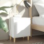 vidaXL Nachttische mit Massivholz-Beinen 2 Stk. Weiß 40x30x50 cm vidaXL Nachttische mit Massivholz-Beinen 2 Stk. Weiß 40x30x50 cm